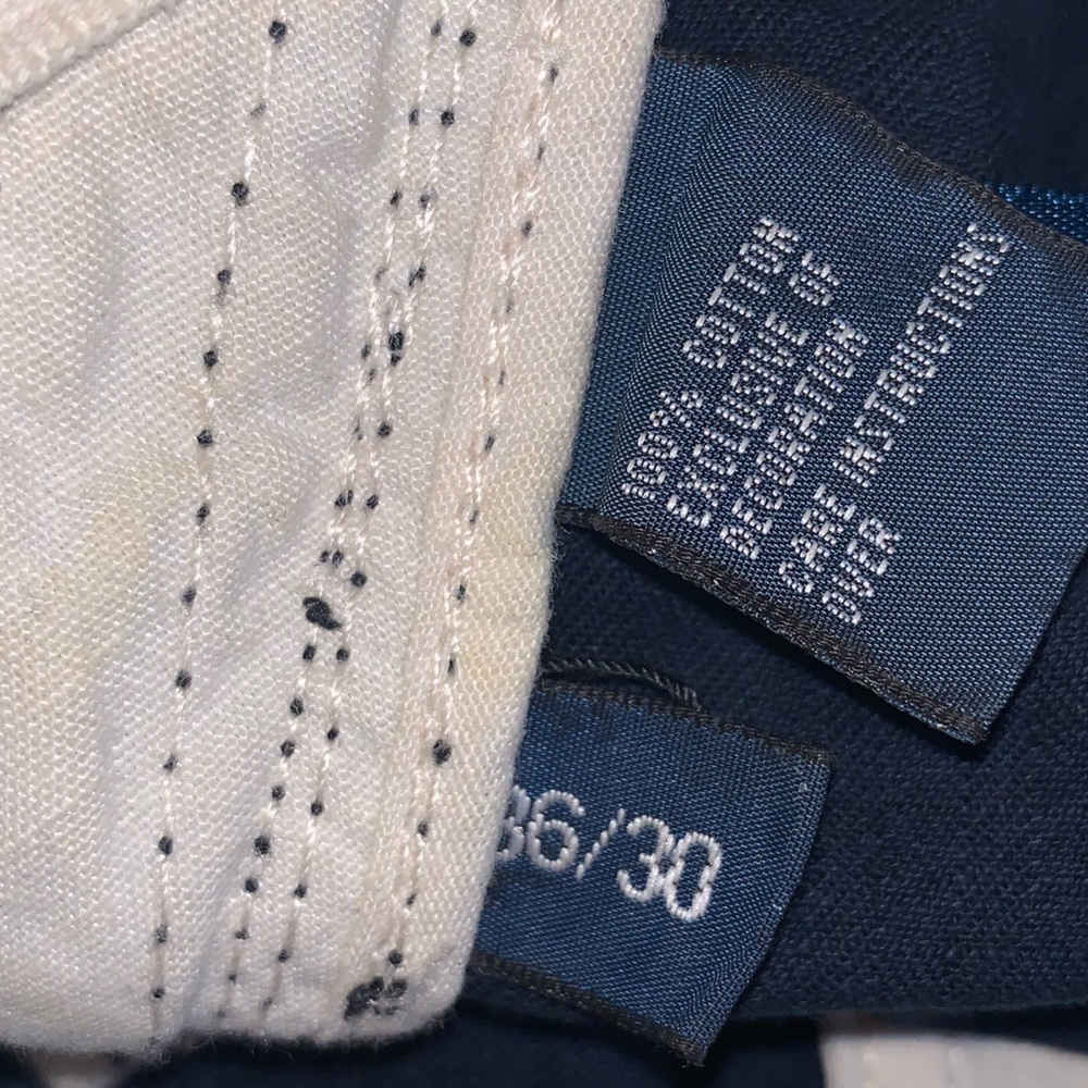 Vintage Polo Ralph Lauren Military Cargo Pants Cotton Blue Size 36x30 - Picture 3 of 5